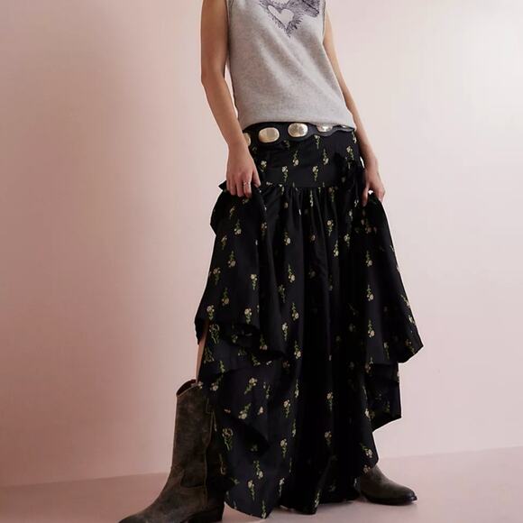 Free People Rowena Covertible Maxi Skirt Sz Med - Picture 6 of 11